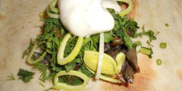 грибы в лаваше