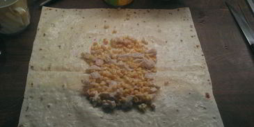 курица с кукурузой в лаваше