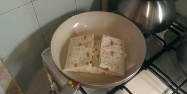 курица с кукурузой в лаваше