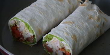 курица с овощами в лаваше