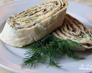 Лаваш с грибами