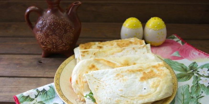 Рецепт лаваша с копченым сыром