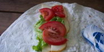 лаваш с копченым сыром