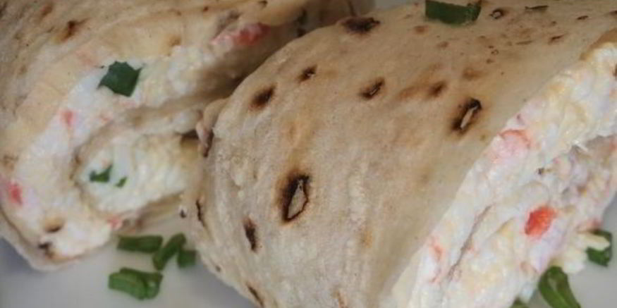 Рецепт лаваша с крабовыми палочками и чесноком