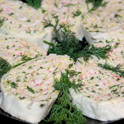 Лаваш с крабовыми палочками