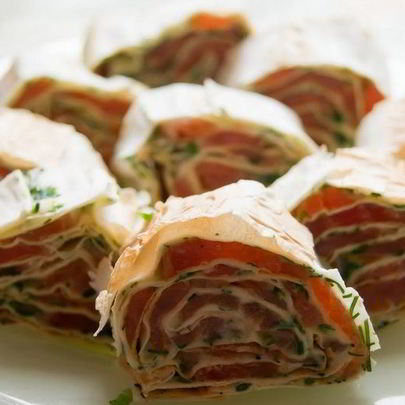 Лаваш с красной рыбой