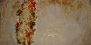 лаваш с курицей и овощами