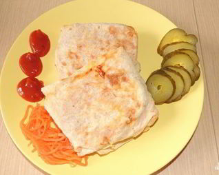 Лаваш с морковью и сыром