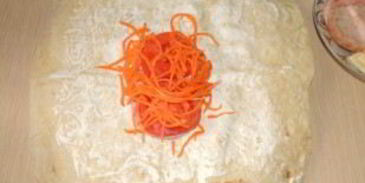 лаваш с морковью и сыром