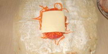 лаваш с морковью и сыром