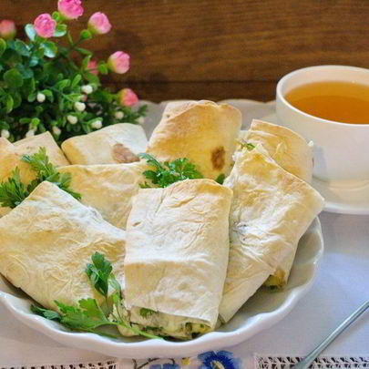 Лаваш с начинкой, запеченный в духовке