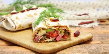 лаваш с овощами