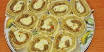 лаваш с печенью говяжьей