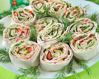 Лаваш с приправой из фасоли