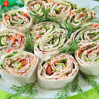 Лаваш с приправой из фасоли