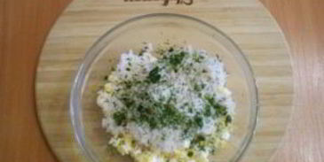 лаваш с рисом и яйцом