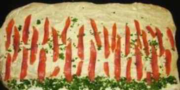 лаваш с рыбой и плавленым сыром