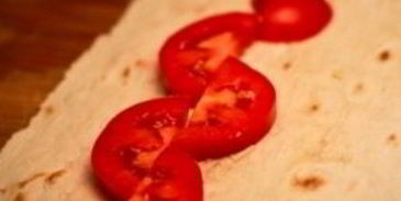 лаваш с сулугуни и кинзой