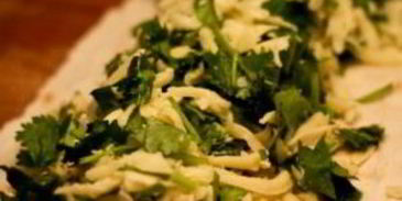 лаваш с сулугуни и кинзой