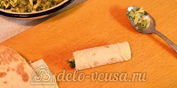 лаваш с сыром и луком