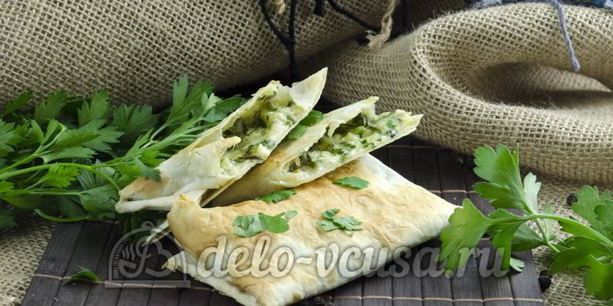 Рецепт лаваша с сырома и зеленью