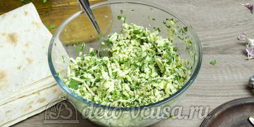 лаваш с сыром и зеленью