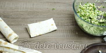 лаваш с сыром и зеленью