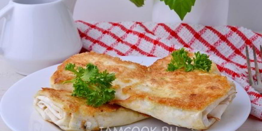 Рецепт лаваша с сыром на сковороде