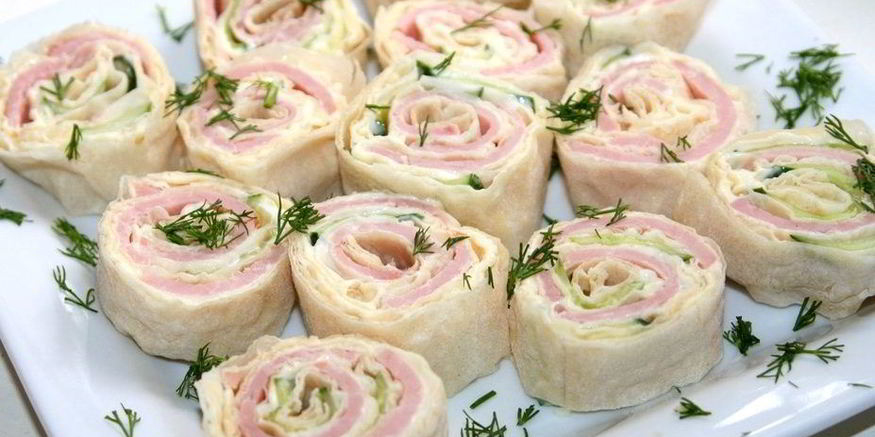 Рецепт лаваша с ветчиной