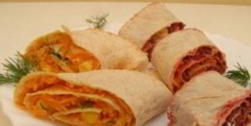 рулеты из лаваша с овощными начинками