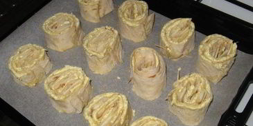 творожные завитки из лаваша