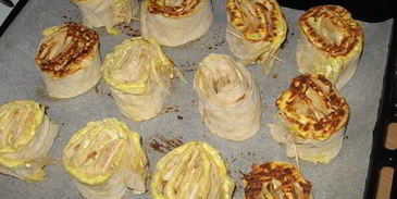 творожные завитки из лаваша