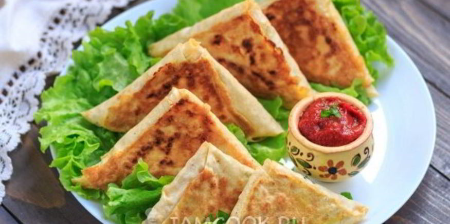 Рецепт жареного лаваша с колбасой и сыром