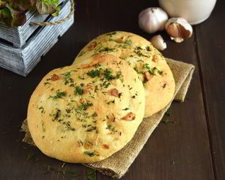 Фокачча с чесноком