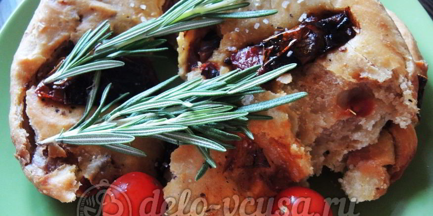 Рецепт фокаччи с вялеными помидорами