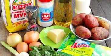 картофельные лепешки со шпинатной начинкой