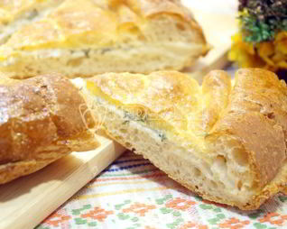 Лепешка с сыром и зеленью