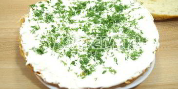лепешка с сыром и зеленью