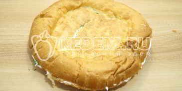 лепешка с сыром и зеленью