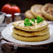 Рецепт Лепешек с адыгейским сыром на сковороде