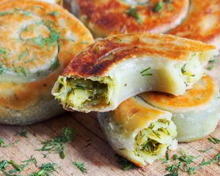 Лепешки с зеленью