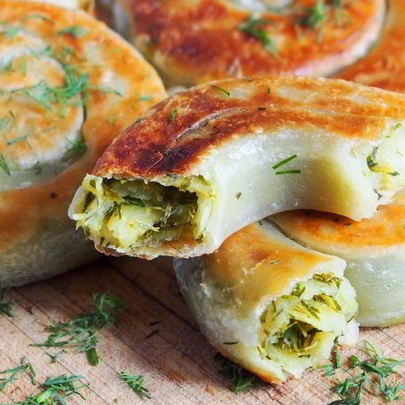 Лепешки с зеленью