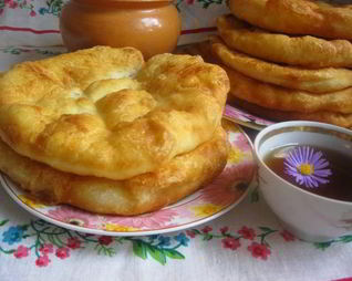Лепешки Шелпек на кефире