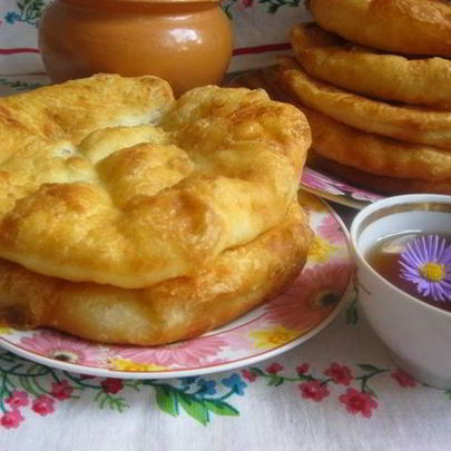 Лепешки Шелпек на кефире