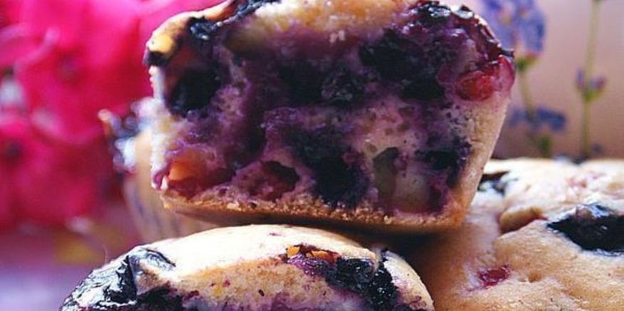 Рецепт апельсинова-ягодных маффины