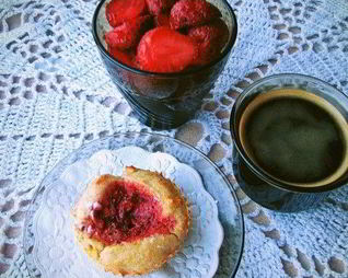 Клубничные маффины с овсянкой