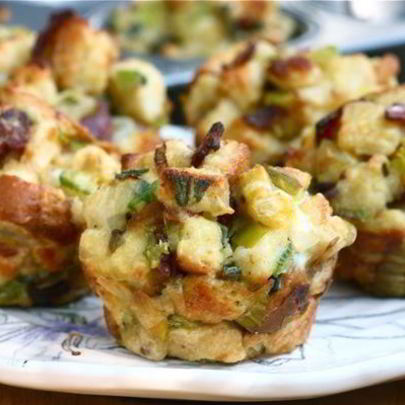 Маффины с беконом и шалфеем