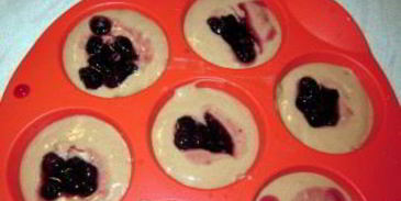 маффины с черничным джемом