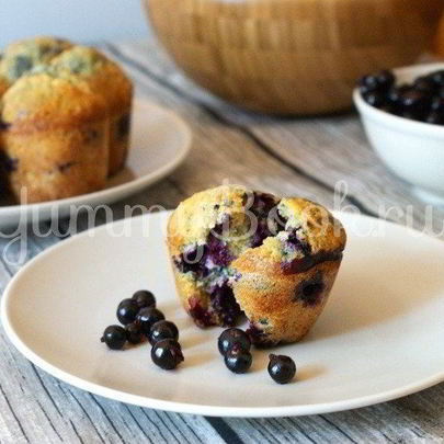 Маффины с черной смородиной
