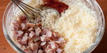 маффины с копченой курицей и сыром